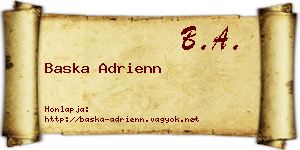 Baska Adrienn névjegykártya
